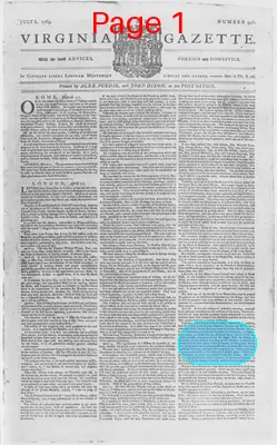 Page thumbnail for The Virginia Gazette