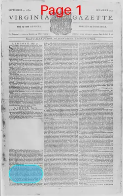 Page thumbnail for The Virginia Gazette