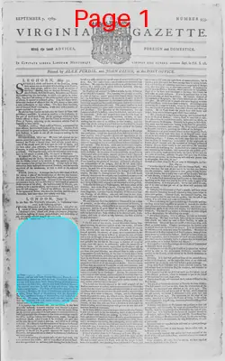 Page thumbnail for The Virginia Gazette