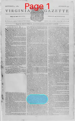 Page thumbnail for The Virginia Gazette