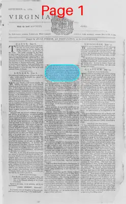 Page thumbnail for The Virginia Gazette