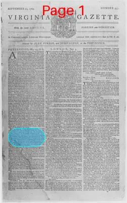 Page thumbnail for The Virginia Gazette