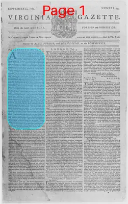 Page thumbnail for The Virginia Gazette