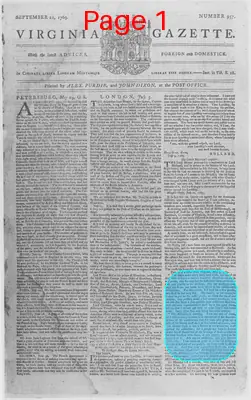Page thumbnail for The Virginia Gazette