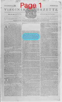Page thumbnail for The Virginia Gazette