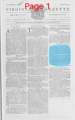Page thumbnail for The Virginia Gazette