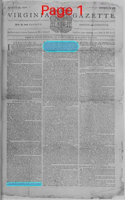 Page thumbnail for The Virginia Gazette