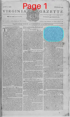 Page thumbnail for The Virginia Gazette