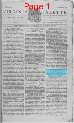 Page thumbnail for The Virginia Gazette