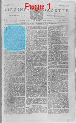 Page thumbnail for The Virginia Gazette