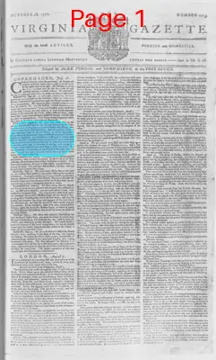 Page thumbnail for The Virginia Gazette