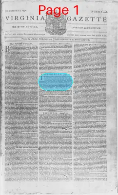 Page thumbnail for The Virginia Gazette