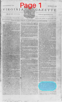 Page thumbnail for The Virginia Gazette