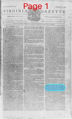 Page thumbnail for The Virginia Gazette