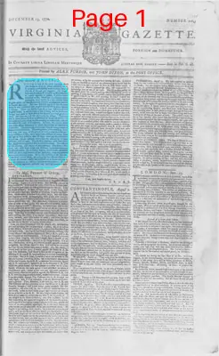 Page thumbnail for The Virginia Gazette