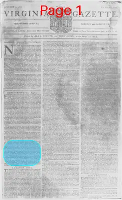 Page thumbnail for The Virginia Gazette