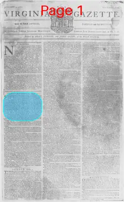 Page thumbnail for The Virginia Gazette