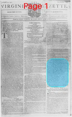 Page thumbnail for The Virginia Gazette