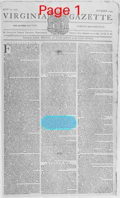 Page thumbnail for The Virginia Gazette