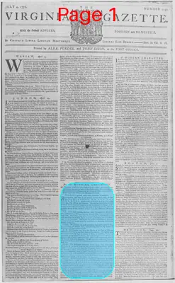 Page thumbnail for The Virginia Gazette