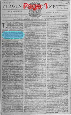 Page thumbnail for The Virginia Gazette