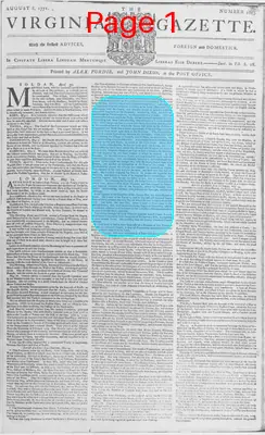Page thumbnail for The Virginia Gazette