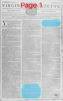 Page thumbnail for The Virginia Gazette