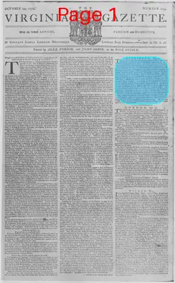 Page thumbnail for The Virginia Gazette