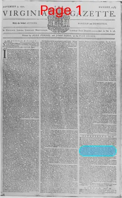 Page thumbnail for The Virginia Gazette