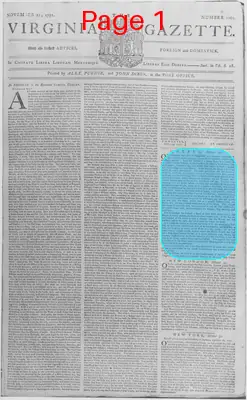 Page thumbnail for The Virginia Gazette