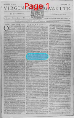 Page thumbnail for The Virginia Gazette