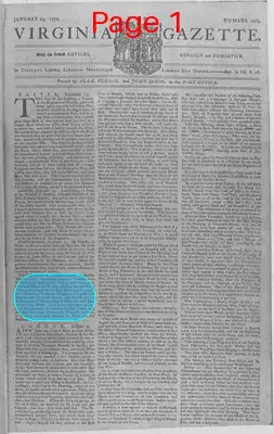 Page thumbnail for The Virginia Gazette