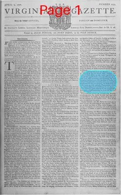 Page thumbnail for The Virginia Gazette