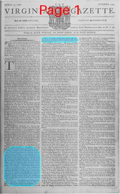 Page thumbnail for The Virginia Gazette