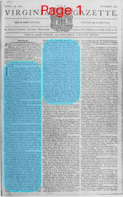 Page thumbnail for The Virginia Gazette