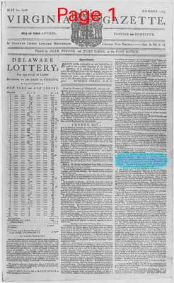 Page thumbnail for The Virginia Gazette