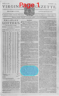Page thumbnail for The Virginia Gazette