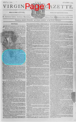 Page thumbnail for The Virginia Gazette