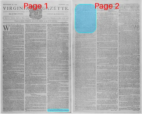 Page thumbnail for The Virginia Gazette