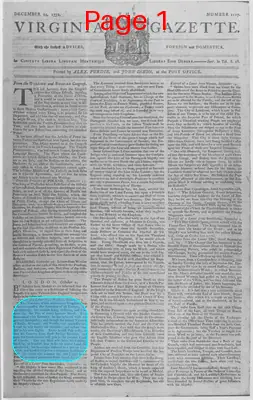 Page thumbnail for The Virginia Gazette