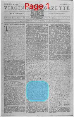 Page thumbnail for The Virginia Gazette