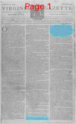 Page thumbnail for The Virginia Gazette