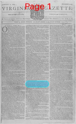 Page thumbnail for The Virginia Gazette