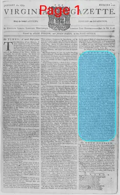Page thumbnail for The Virginia Gazette