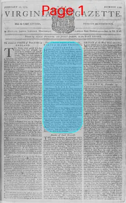 Page thumbnail for The Virginia Gazette