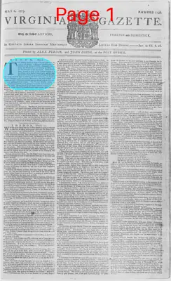 Page thumbnail for The Virginia Gazette