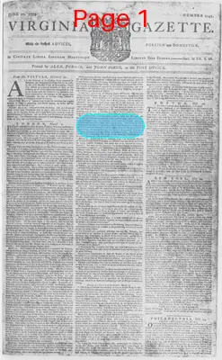 Page thumbnail for The Virginia Gazette