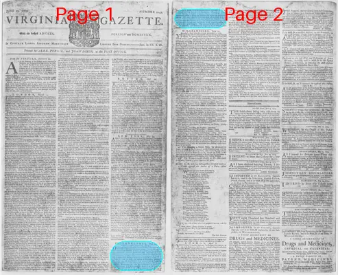 Page thumbnail for The Virginia Gazette