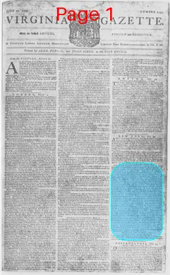 Page thumbnail for The Virginia Gazette