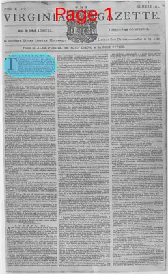 Page thumbnail for The Virginia Gazette